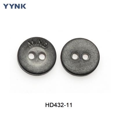 China Factory Supply Wholesale 2 Holes 4 Holes Sewing Buttons Custom Engraved Logo Metal Shank Buttons with Nickel Free Plating for sale