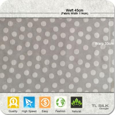 China White Dots Silk Jacquard Yoryu Crepe Fabric TL00811 /Rayon Jacquard Polka Dots for sale