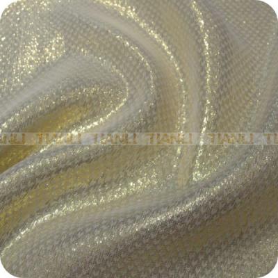 China TL91005 Jacquard Gold Foil Silk Fabric for sale