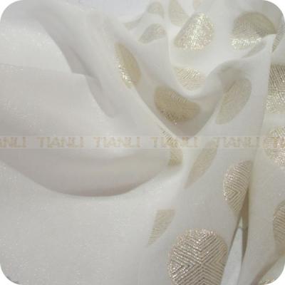 China Metallic Jacquard Dot Silk Jacquard Georgette for sale