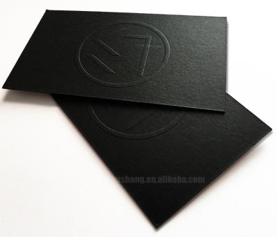 China Cotton Letterpress Printing 3d Paper Blind Black Create Online Business Card Design Printing Business Cards Embossed for sale