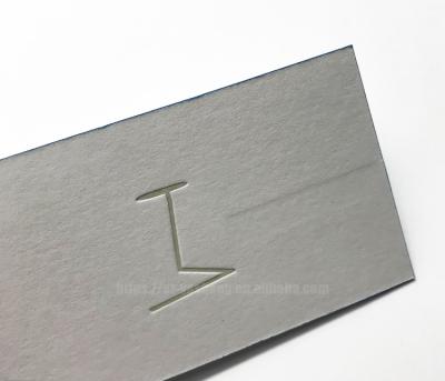 China paper & Cardboard Edge Design Full Color Letterpress Design Name Business Cards Silver White Business Card Printing for sale