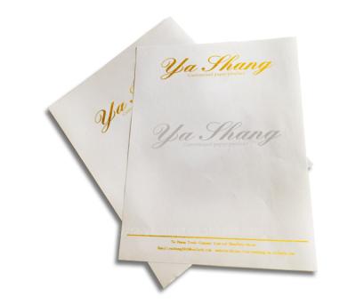 China paper & Custom Cardboard 8.5X11 Inch Size A4 Letter Paper Gold Foil Stamping Letter Paper for sale