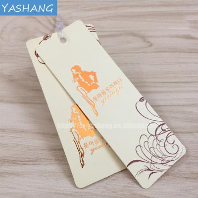 China paper & Cardboard Punch Hole Gold Silver Foil Stamping Blank Gift Tag Printed Paper Hang Tags for sale