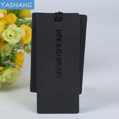 China paper & Black Cardboard Aluminum Punch Hole Customized Thick Hole Cardboard Label Customized Black Paper Hang Tag for sale