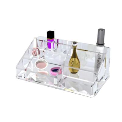 China 2021 Viable Hot Sale Makeup Storage Box Makeup Brush Cylinder Acrylic Lipstick Shelf for sale