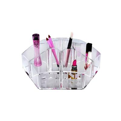 China 2021 Viable Hot Sale Makeup Storage Box Makeup Brush Cylinder Acrylic Lipstick Shelf for sale