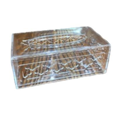 China 2021 Hot Selling Minimalist Acrylic Transparent Tissue Box Tissue Box Office Dining Room Storage Box for sale