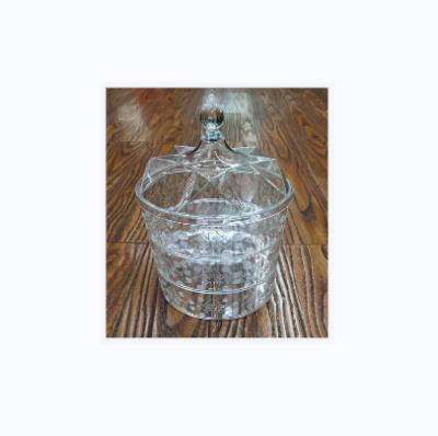 China 2021 Hot Selling Transparent Dustproof Acrylic Candy Jar Round Three Layer Transparent Candy Box With Lid Candy Jar With Lid for sale