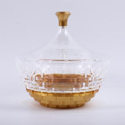 China Freshness Retention Acrylic Round With Full Transparent Sweet Lid Container SWEET POT for sale