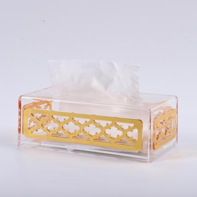 China Minimalist Home Use Tissue Box Storage Clear Tissue Box Acrylic Tissue Box Living Room Tissue Box for sale