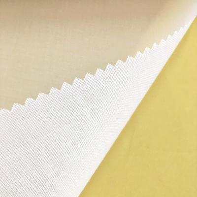 China Shrink-resistant polyester and cotton resin woven interlining for sale