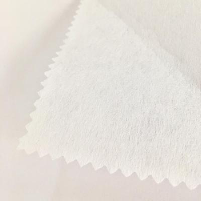 China Tough Handfeel 35g 100% Polyester Nonwoven No Melt Interlining for sale