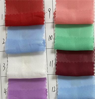 China Beautiful Anti Pill Color Chiffon Fabric for sale