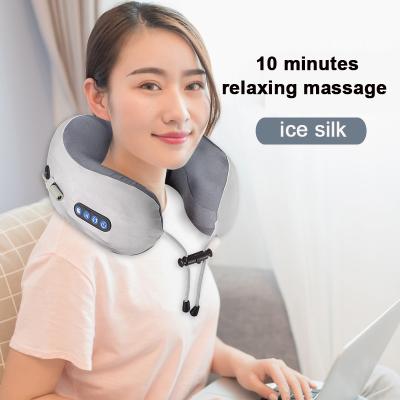 China High Frequency Truly Soporific Face Mattress Electric Neck Vibration Neck Pillow Massager for sale