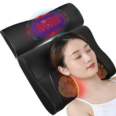 China Hot Selling Black Body Neck Shoulder Waist Massager Neck Relaxation Massage Pillow for sale