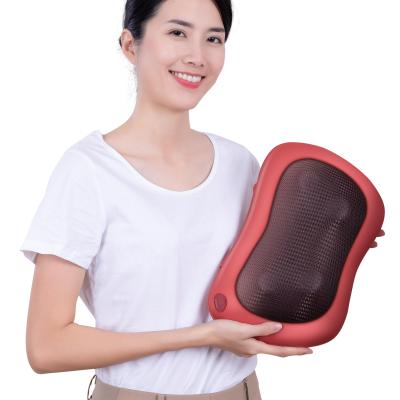 China Comfortable heated body low tension shoulder and neck massage pillow with two way massage head available in many colors for sale