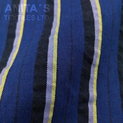 China Stretch Cotton Lyocell Spandex Ready Running Canvas Yarn Dyed Stripe Durability Ply Fabric For Spring/Summer for sale