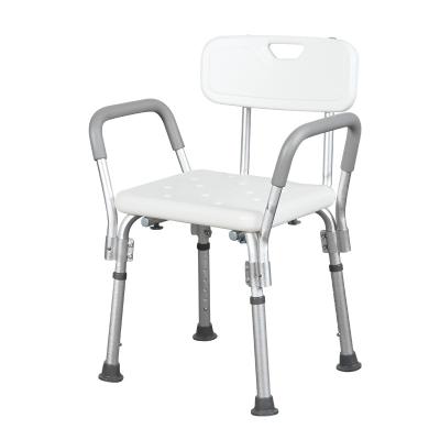 China Elderly and Elder People Aluminum Alloy Bath Stool Shower Chair Lightweight Adjustable Disabled Bench for Older Use in Bathroom for sale