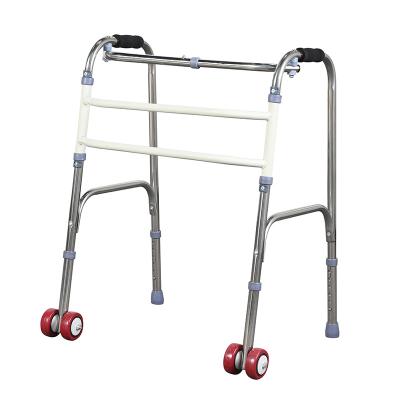 China Factory Price Large Folding Stock Export To India Folding Aluminum Alloy And Stainless Steel Walker For The Disabled for sale