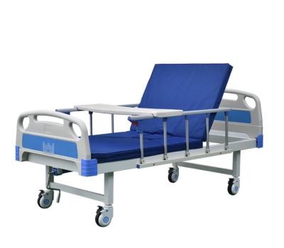 China Chinese Cheap Price Crank Simple Manual Medical Single Hospital Bed Clinic Nursing Crank Bed With Fast Delivery Time for sale