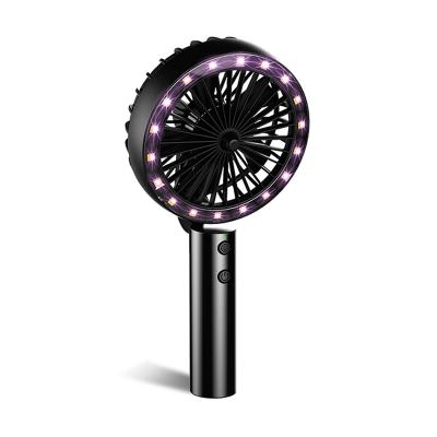 China Outdoor Popular Electric Battery UV Fan Cooling Desk Handheld Mini Fan Portable Fan for sale