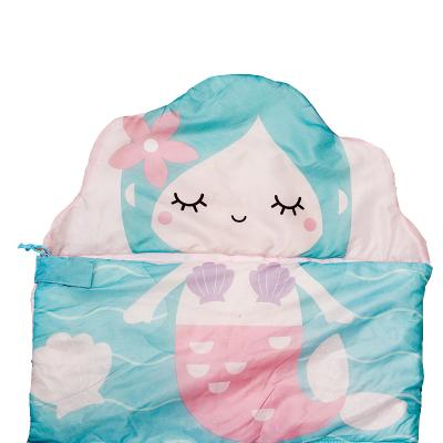 China Larger Envelope Type Thicken Soft Cotton Cat Kids Warm Coldproof Sleeping Bag Cute Pink Children for sale