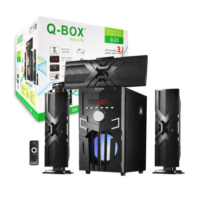 China No Q-BOX Q-23factory Wholesale Professional 3.1/5.1 Tower Music Woofer Home Theater Speaker System for sale