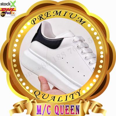 China Branded Luxury Cushioning Shoes M-C-Queeen Lady White Casual Shoes Oversized Men And Women Style Sneaker Sports Running Shoes for sale