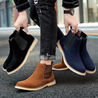 China 2022 Fashion Trend Men's Hombre Shoes Men's High Cut Suede Boots Men's Leather Casual Shoes High Top for sale