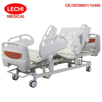 China Metal Metal 2022 LECHI ICU Electric Five Function Hospital Push Up Bending Return Leg Tilts Forward And Backward For Overall Lifting for sale