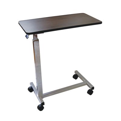 China Height Adjustable Height Adjustale LC-T01 Hospital Bedside Table Overbed Table With Wheels for sale