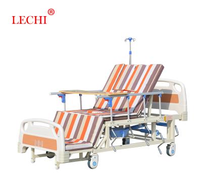 China Older Sale Hospital Bed Hospital Bed Care Products Hot Manual 4 Crank Cranks Hospital Bed with Chest of Drawers for Paralyzed and Bedridden Patients for sale