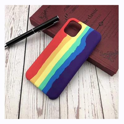 China Factory Price Cheapest Simple Rainbow Liquid Drop-proof High Quality Mobile Phone Cases Shockproof for sale