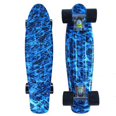 China 22 Inch Mini Board Plastic Cruiser Skateboard Durable Full Deck White Fish With Led Wheels Skateboard for sale