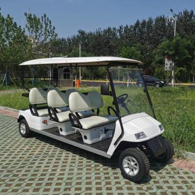 China Open 6 Seater Elektrische Golfkar Vier Wheeler Passenger Automatic Golf Car Te koop