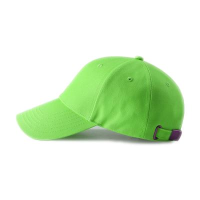 China COMMON satin striped baseball cap baseball cap with wig lime green baseball cap for sale