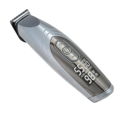 China Retail Professional Single Blade QIRUI LCD Display Barber Beard Hair Trimmer Cordless Clipper For Men for sale