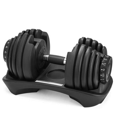 China Hot Selling Non-slip 24 Kg Adjustable Dumbbells Set Combination Replacement Dumbbells Quick Dumbbell for sale