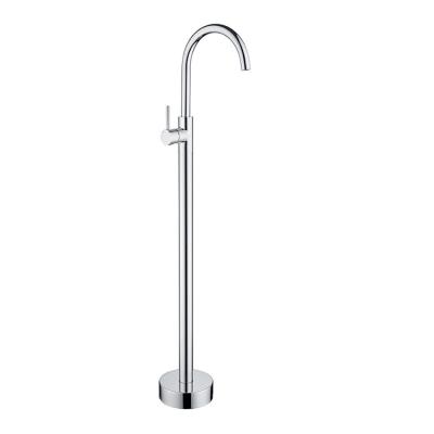 China High Quality Floorless Sliding Bar Bathroom Brass Faucet Freestanding Standing Shower Tub Faucet for sale