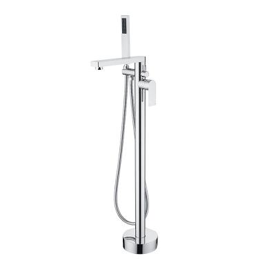 China Floorless Bath Faucet Hot And Cold Water Supply Floor Standing Single Handle Brass Contemporary Bathroom Without Slide Bar 24 Hours NC; GUA for sale