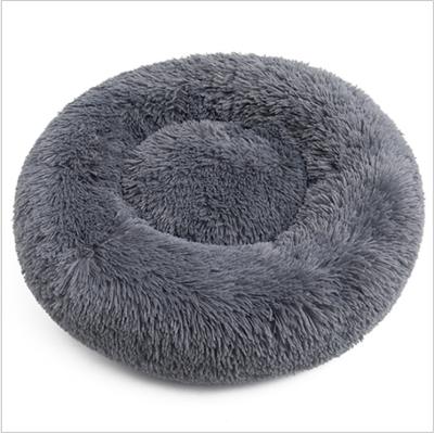 China Polyester No Filing Wholesale Washable Luxury Modern Polyester Custom Donut Dog Bed for sale