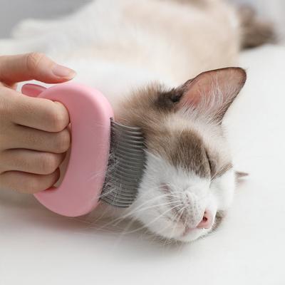 China Viable Pet Cat Dog Massage Comb Shell Comb Grooming Hair Removal Throwing Cleaning Brush for sale