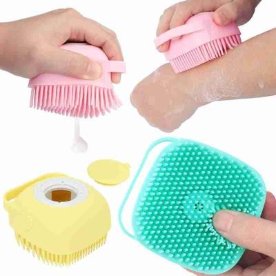 China Back Silicone Body Brush Massage Scrub Showers Bubble Non-Toxic Brushes Bath Brush With Soft Hook Silicone Baby Showers Cleansing Mud Dirt Remover for sale