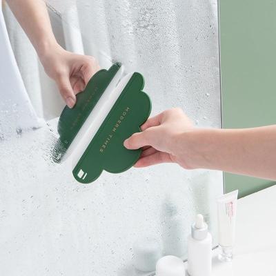 China Viable Mini Cloud Shape Small Wiper Bathroom Vanity Countertop Cleaning Brush Panel Glass Mirror Defogger for sale