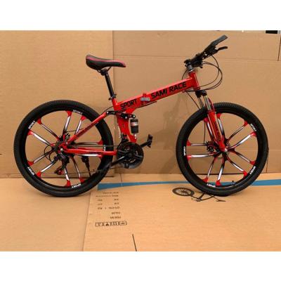 China High Quantity Aluminum Alloy 24 Inch And 26 Inch 21 Speed ​​Mountain Foldable Bikes With Double Disc Brake / Adults Bike for sale