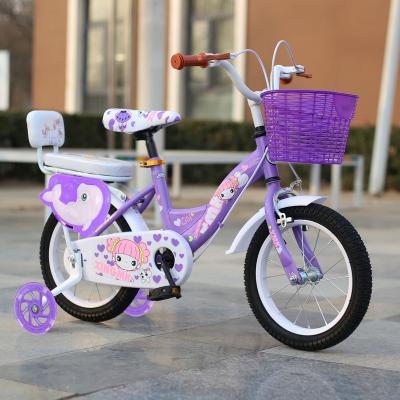 China Aluminum Alloy Four Wheels For Bikes For Export Sri Lanka Market Baby Grill / 16 Inch Pink Children Kids / Sales Bicycle Bike With Rear Carrier for sale