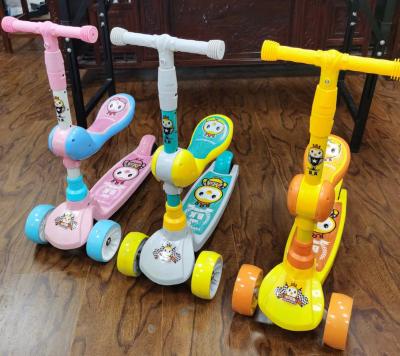 China China Manufacturer Wholesale Low Price Plastic Plastic 2 In 1 Wheel High Quality Flashing Kids Scooter for sale