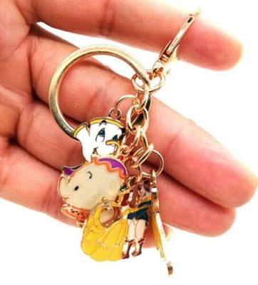 China Promotional Advertising Beauty and the Beast Princess Keychain Cartoon Keychain SA4052 for sale