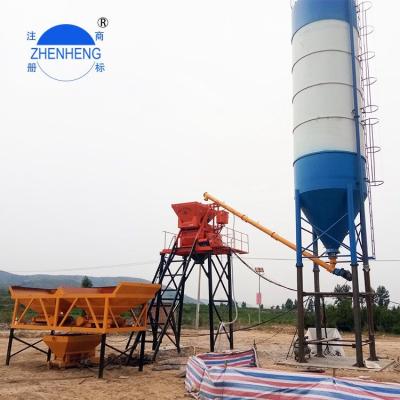 China building material stores mini concrete hoist batching rig hzs25 made in china for sale